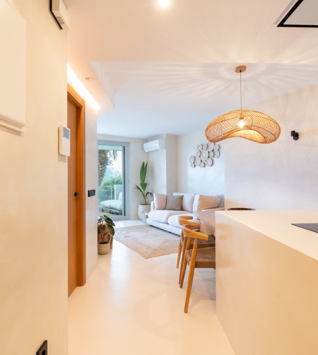 Resa Estates apartment for sale Botafoch Ibiza entrance kitchen .jpg